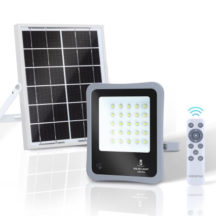 Proiector LED solar dimabil Aigostar LED/50W/3,2V IP65 6000 mAh + telecomandă
