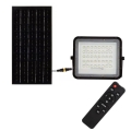 Proiector LED solar dimabil de exterior LED/10W/3,2V IP65 4000K negru + telecomandă