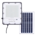 Proiector LED solar dimabil de exterior LED/50W/3,2V 4500K IP65 negru + telecomandă