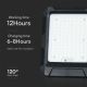 Proiector LED solar LED/15W/3,7V IP65 4000K negru + telecomandă