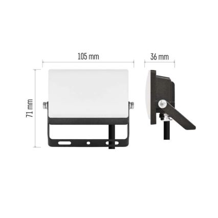Proiector LED TAMBO EVO LED/10W/230V 4000K IP65 negru