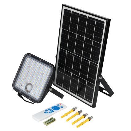 Proiector solar exterior cu senzor LED/30W/6,4V 4000K IP65 6000 mAh + telecomandă
