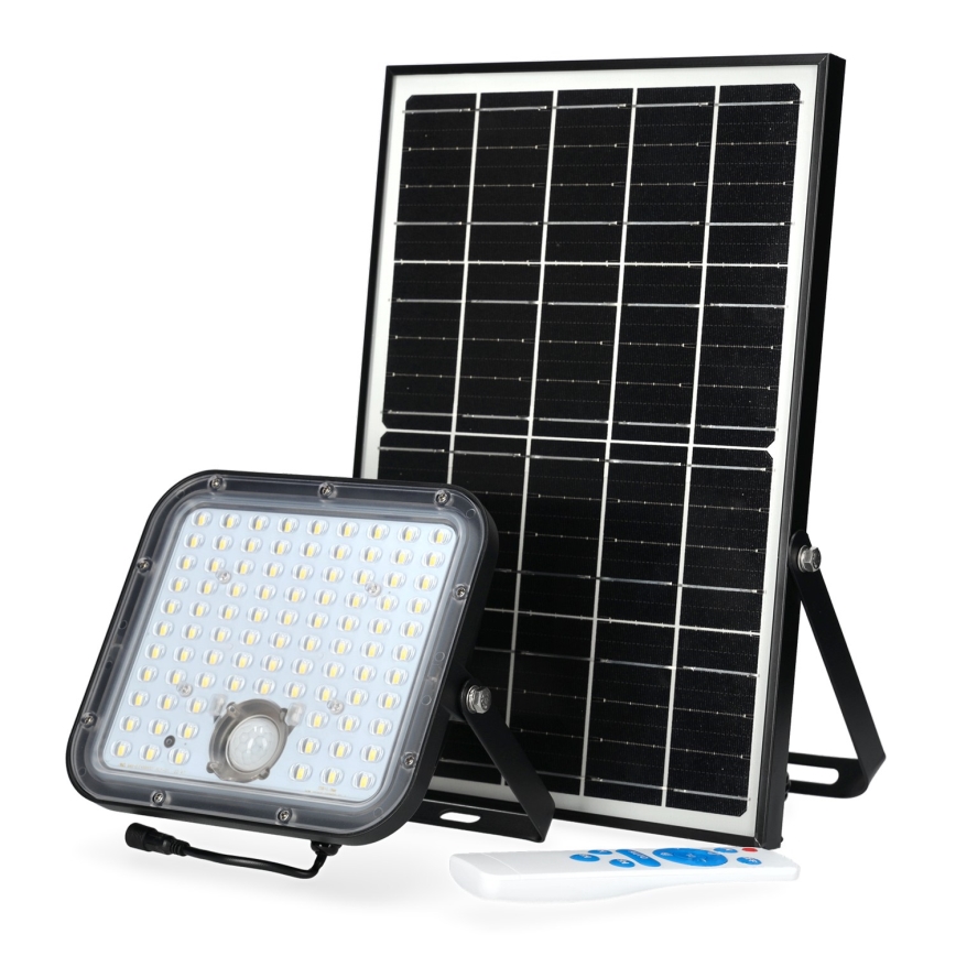 Proiector solar exterior cu senzor LED/30W/6,4V 4000K IP65 6000 mAh + telecomandă