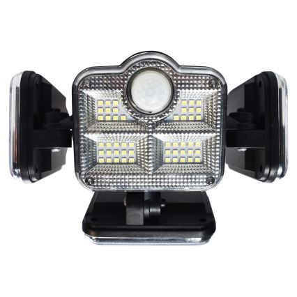 Proiector solar LED cu senzor de mișcare și crepuscul LED/30W/3,7V 2400 mAh IP47 + telecomandă