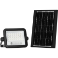 Proiector solar LED cu reglaj al intensității, 50 W, 3,2 V, 2000–8000 K, IP65, acumulator 3800 mAh, negru, cu telecomandă