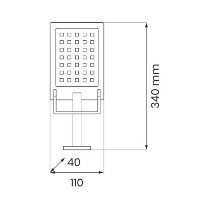 Proiector solar LED cu senzor ADIK LED/1,2W/3,7V 1200 mAh 6500K IP44