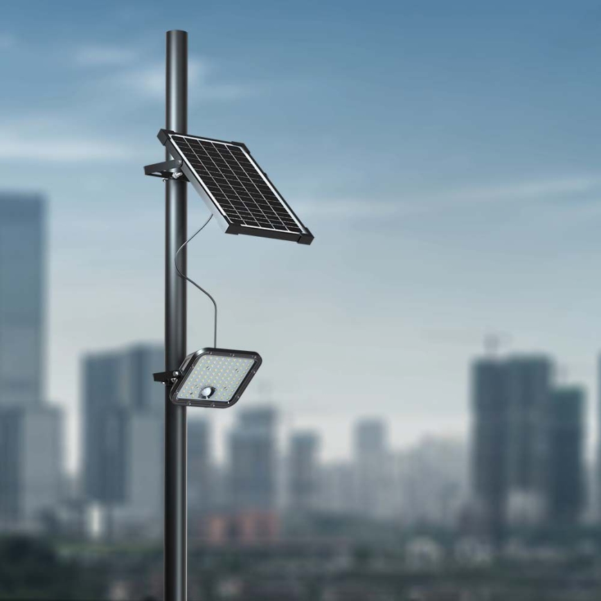 Proiector solar LED cu senzor LED/30W/6,4V 4000K 6000 mAh + telecomandă
