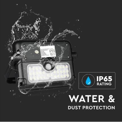 Proiector solar LED cu senzor LED/5W/3,7V IP65 4000K 3000 mAh