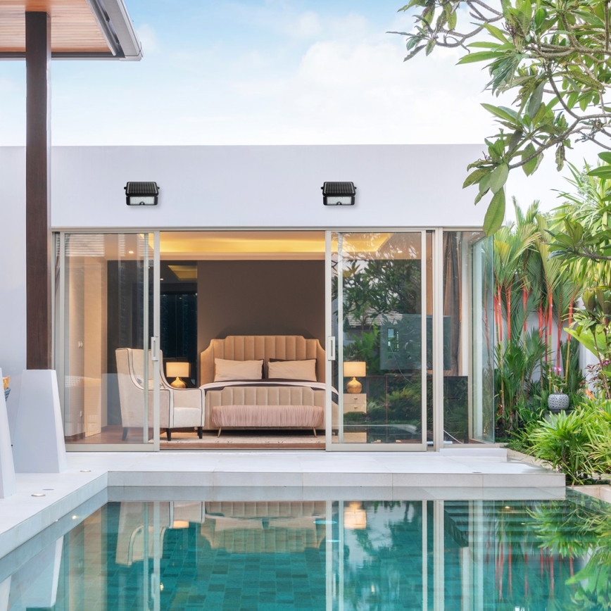 Proiector solar LED cu senzor de mișcare și crepuscul EPAD LED/5W/3000 mAh 3,7V 4000K IP65