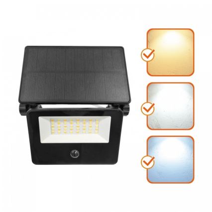 Proiector solar LED cu senzor NCS G2 LED/20W/3,7V 3000/4000/6500K IP54 2600 mAh