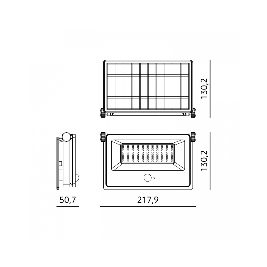 Proiector solar LED cu senzor NCS G2 LED/30W/3,7V 3000/4000/6500K IP54 5200 mAh