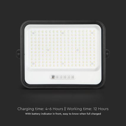 Proiector solar LED reglabil 400W/3,2V 2000-8000K IP65 20000 mAh, negru + telecomandă