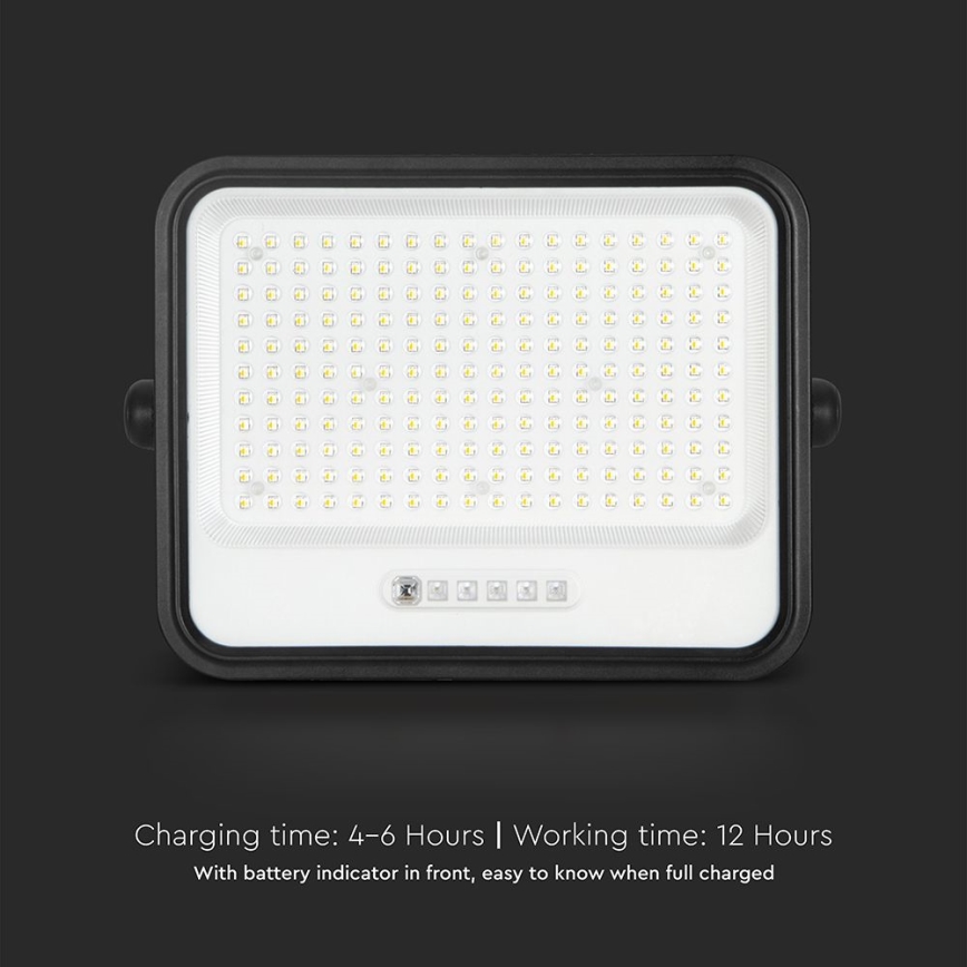 Proiector solar LED reglabil 400W/3,2V 2000-8000K IP65 20000 mAh, negru + telecomandă