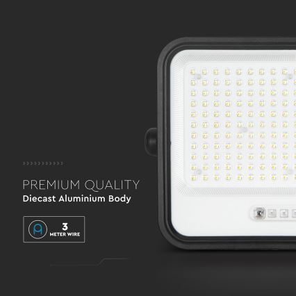 Proiector solar LED reglabil 400W/3,2V 2000-8000K IP65 20000 mAh, negru + telecomandă