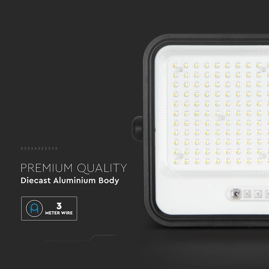 Proiector solar LED reglabil 400W/3,2V 2000-8000K IP65 20000 mAh, negru + telecomandă