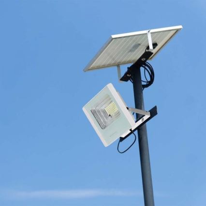 Proiector solar LED exterior LED/12W/3,2V IP65 6400K 20000 mAh + telecomandă