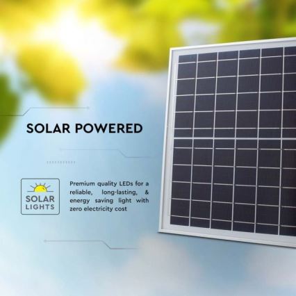 Proiector solar LED exterior LED/12W/3,2V IP65 6400K 20000 mAh + telecomandă