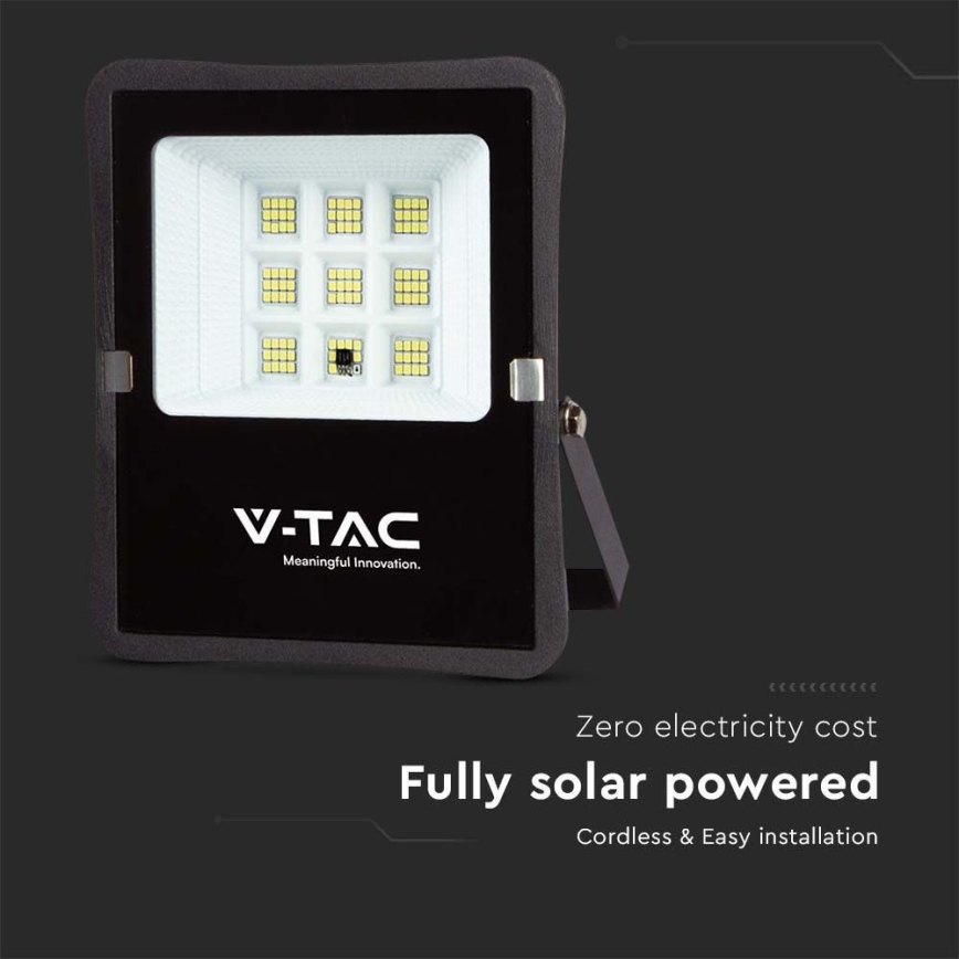 Proiector solar LED exterior LED/6W/3,2V 4000K IP65 5000 mAh + telecomandă