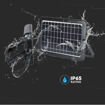 Proiector solar LED reglabil cu senzor LED/10W/3,7V 4000K IP65 7200 mAh + port USB