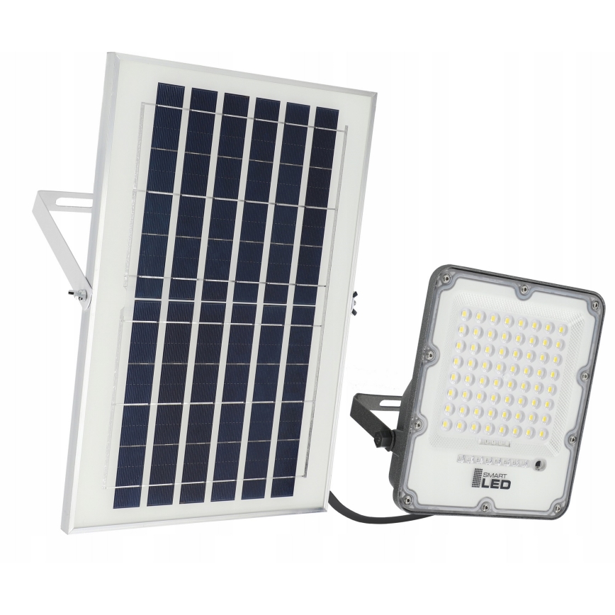 Proiector solar LED reglabil/50W/3,2V 5000K 6000 mAh IP65 negru + telecomandă