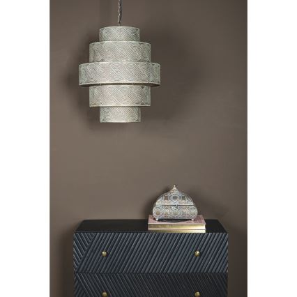 PTMD - Candelabru suspendat pe lanț NARINDE 1xE27/40W/230V diam. 40 cm