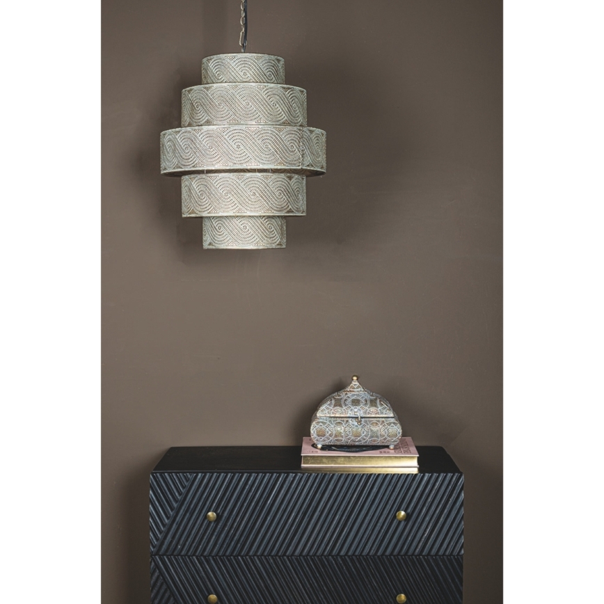 PTMD - Candelabru suspendat pe lanț NARINDE 1xE27/40W/230V diam. 40 cm