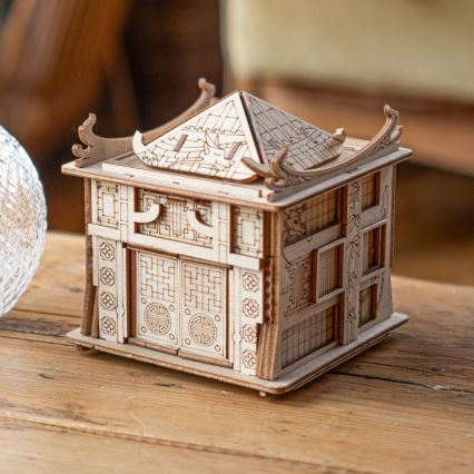 Puzzle din lemn, casa dragonului EscapeWelt