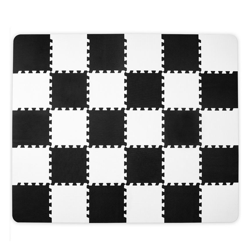 Puzzle din spumă LUNO 30 buc. negru/alb KINDERKRAFT