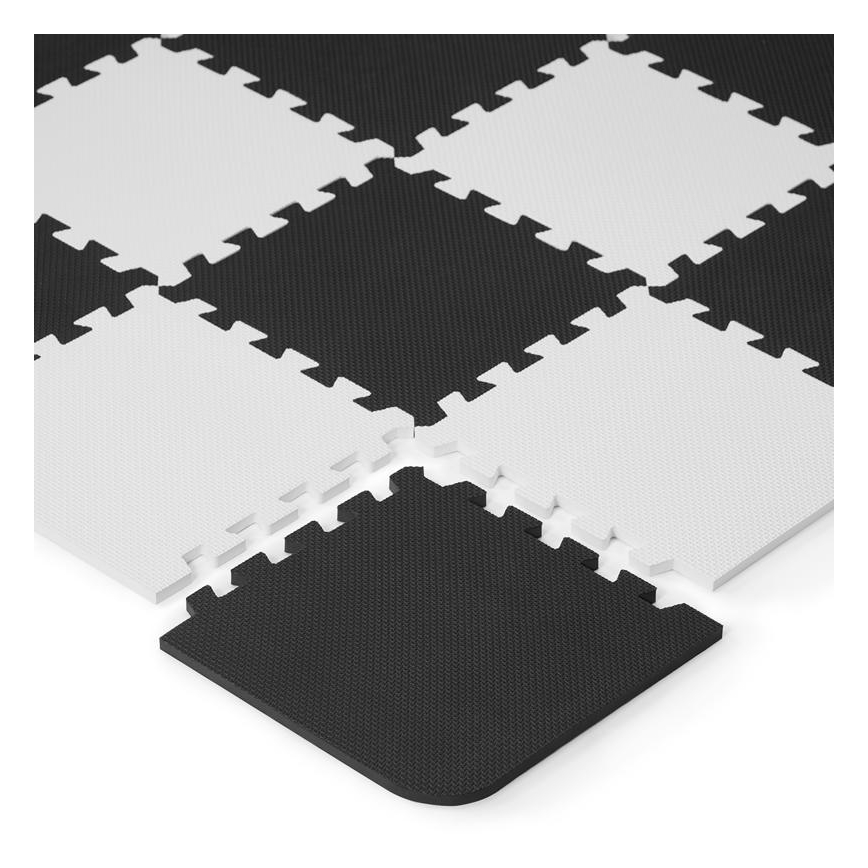 Puzzle din spumă LUNO 30 buc. negru/alb KINDERKRAFT