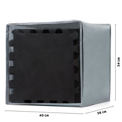 Puzzle din spumă LUNO 30 buc. negru/alb KINDERKRAFT