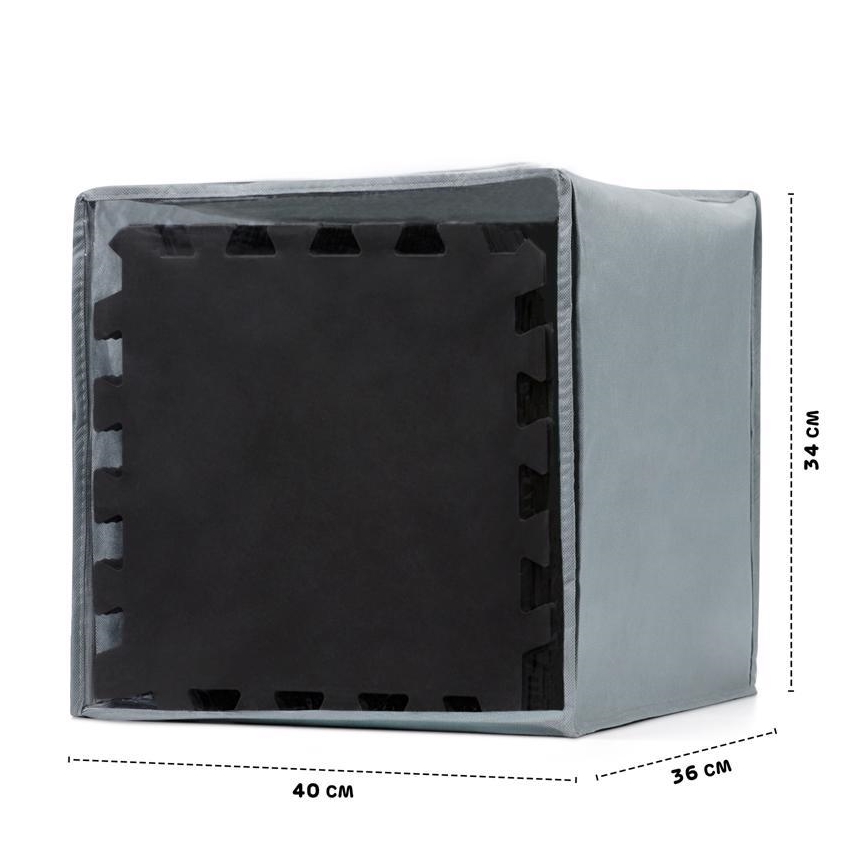 Puzzle din spumă LUNO 30 buc. negru/alb KINDERKRAFT