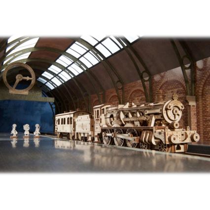 Puzzle mecanic 3D din lemn Harry Potter Expresul Hogwarts Ugears