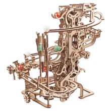 Puzzle mecanic 3D din lemn, lanț de traseu pentru bile de sticlă Ugears