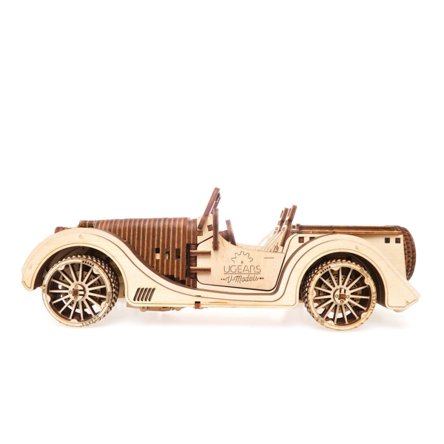 Puzzle mecanic 3D din lemn Mașină cabrioletă Ugears