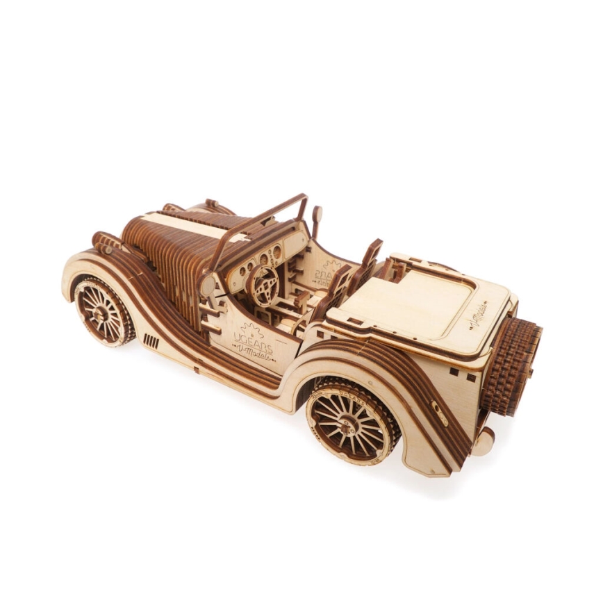 Puzzle mecanic 3D din lemn Mașină cabrioletă Ugears