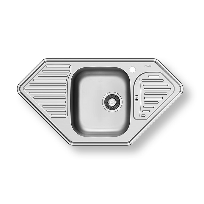 Pyramis 108760801 - Chiuvetă de bucătărie MEDUSA CORNER 95 x 50 cm