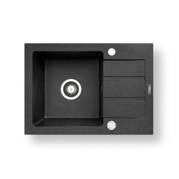 Pyramis 70165701 - Chiuvetă de bucătărie NEXT, granit, 62 x 44 cm, negru