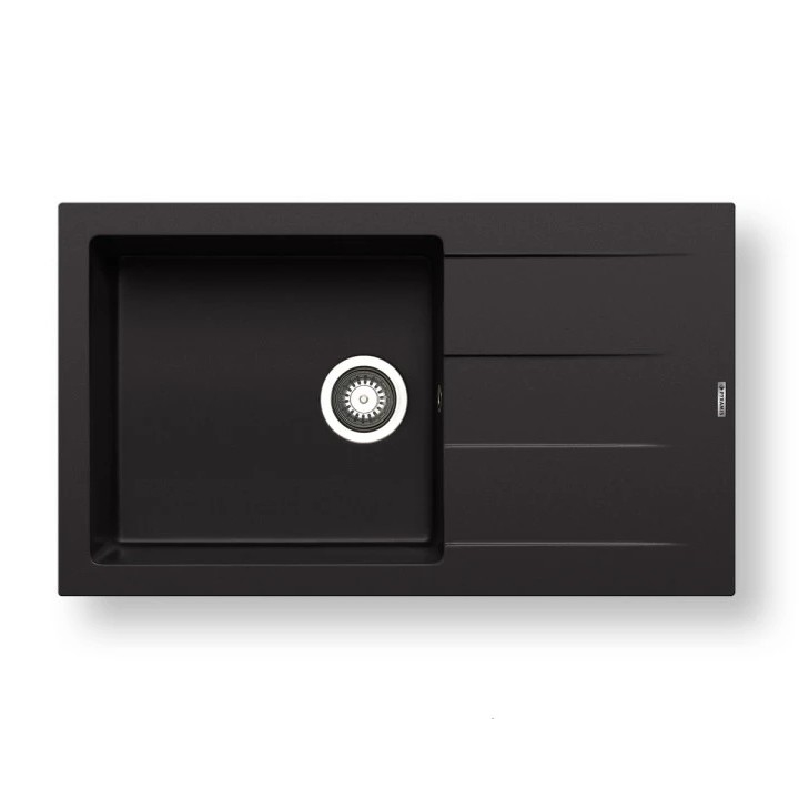Pyramis ATHLOS chiuvetă de bucătărie din granit 86x50 cm, negru mat - 70217801