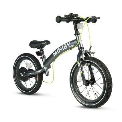 QPlay - Bicicletă pentru copii 14 MINIBY 3în1 gri