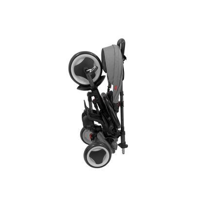 QPlay - Tricicletă 3 în 1 pentru copii RITO EVA PLUS, gri