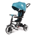 QPlay - Tricicletă 3-în-1 pentru copii RITO EVO, turcoaz