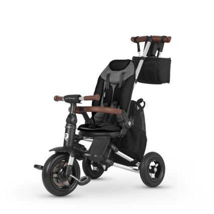 QPlay - Tricicletă multifuncțională NOVA DELUXE 5-în-1 pentru copii, neagră