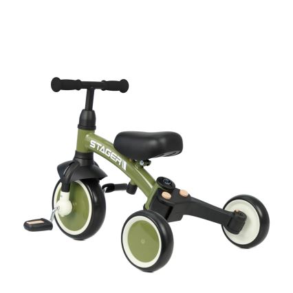 QPlay - Tricicletă pentru copii STAGER 3 în 1, verde