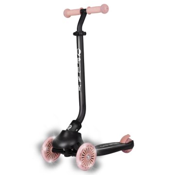 QPlay - Trotinetă pentru copii SEMA EVO 5 în 1, cu roți LED, roz