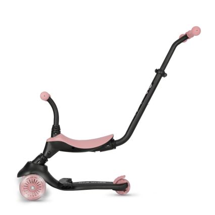 QPlay - Trotinetă pentru copii SEMA EVO 5 în 1, cu roți LED, roz