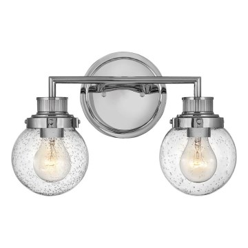 Quintiesse - Aplica de perete pentru baie POPPY 2xE27/60W/230V IP44 crom lucios