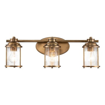 Quintiesse - Aplică de perete pentru exterior ASHLAND BAY 3xE27/60W/230V IP44, finisaj bronz