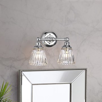 Quintiesse - Aplică LED de perete pentru baie KEYNES 2xG9/3W/230V IP44 crom lucios