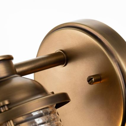 Quintiesse - Aplică de perete pentru exterior ASHLAND BAY 1xE27/60W/230V IP44 bronz