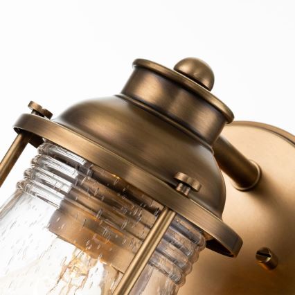 Quintiesse - Aplică de perete pentru exterior ASHLAND BAY 1xE27/60W/230V IP44 bronz